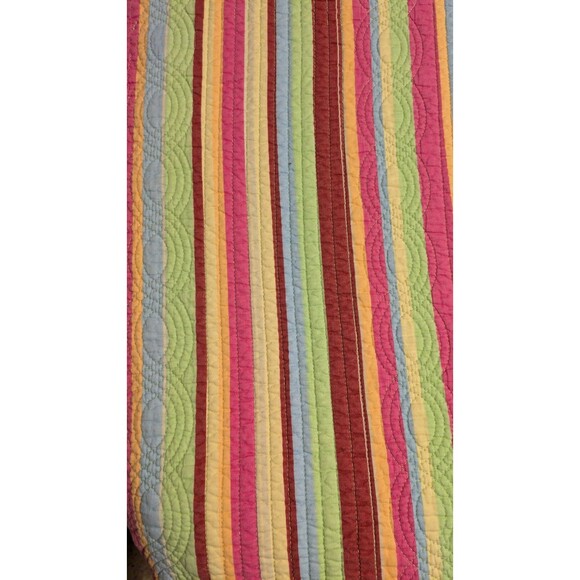 Rainbow Quilt Homemade‎ With Machine 84" X 84" & 2 Shams Full - Queen With Case - Picture 11 of 16